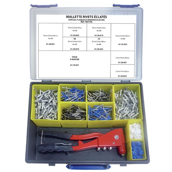 MALLETTE 231 RIVETS ECLATES
