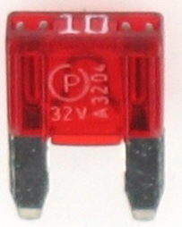 MINI FUSIBLE PLAT 10A (X10)
