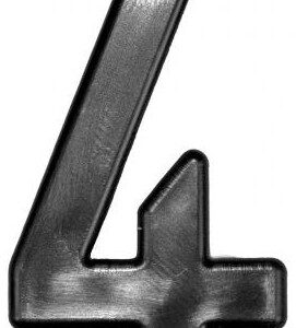 CARACTERE 4 NOIR 45mm (X10)