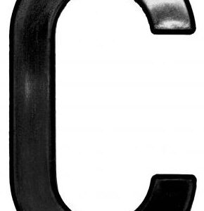 CARACTERE C NOIR 45mm (X10)