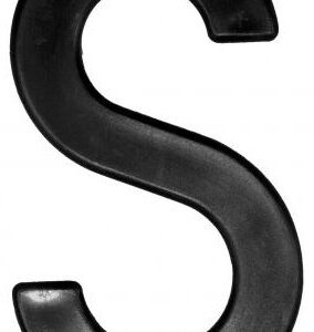 CARACTERE S NOIR 45mm (X10)
