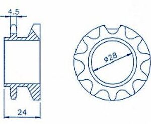 PIGNON CYCLO 12 DENTS 415