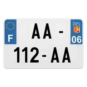 PLAQUE IMMAT MOTO PREPERCE