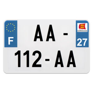 PLAQUE IMMAT MOTO PREPERCE