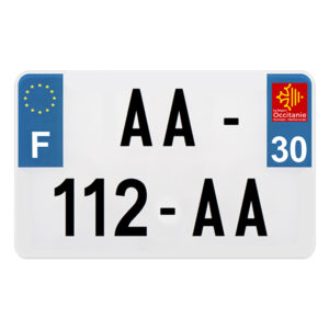 PLAQUE IMMAT MOTO PREPERCE