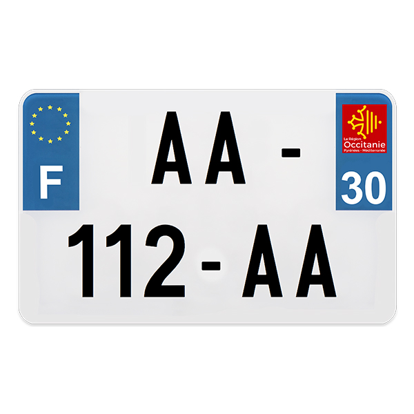 PLAQUE IMMAT MOTO PREPERCE