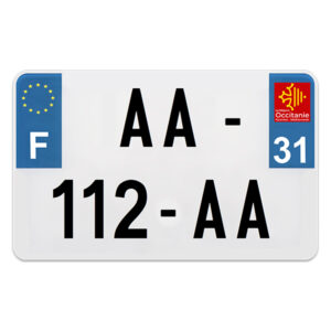 PLAQUE IMMAT MOTO PREPERCE