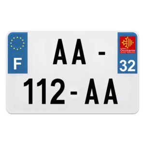 PLAQUE IMMAT MOTO PREPERCE