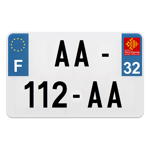 PLAQUE IMMAT MOTO PREPERCE