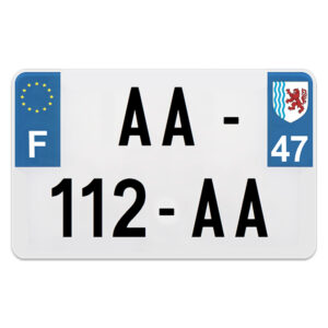PLAQUE IMMAT MOTO PREPERCE