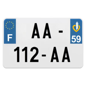 PLAQUE IMMAT MOTO PREPERCE