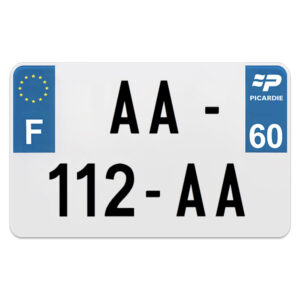 PLAQUE IMMAT MOTO PREPERCE