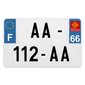 PLAQUE IMMAT MOTO PREPERCE