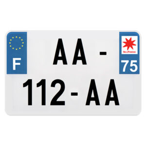 PLAQUE IMMAT MOTO PREPERCE