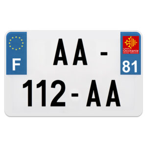 PLAQUE IMMAT MOTO PREPERCE