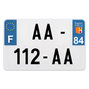 PLAQUE IMMAT MOTO PREPERCE