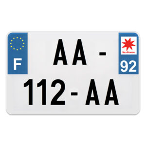 PLAQUE IMMAT MOTO PREPERCE