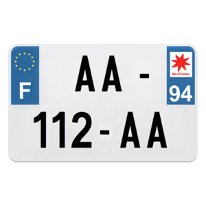 PLAQUE IMMAT MOTO PREPERCE