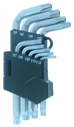 JEU DE 9 CLES TORX COUDEES