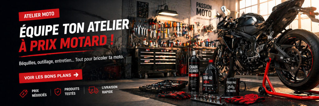accessoires moto atelier outillage entretien prix motard