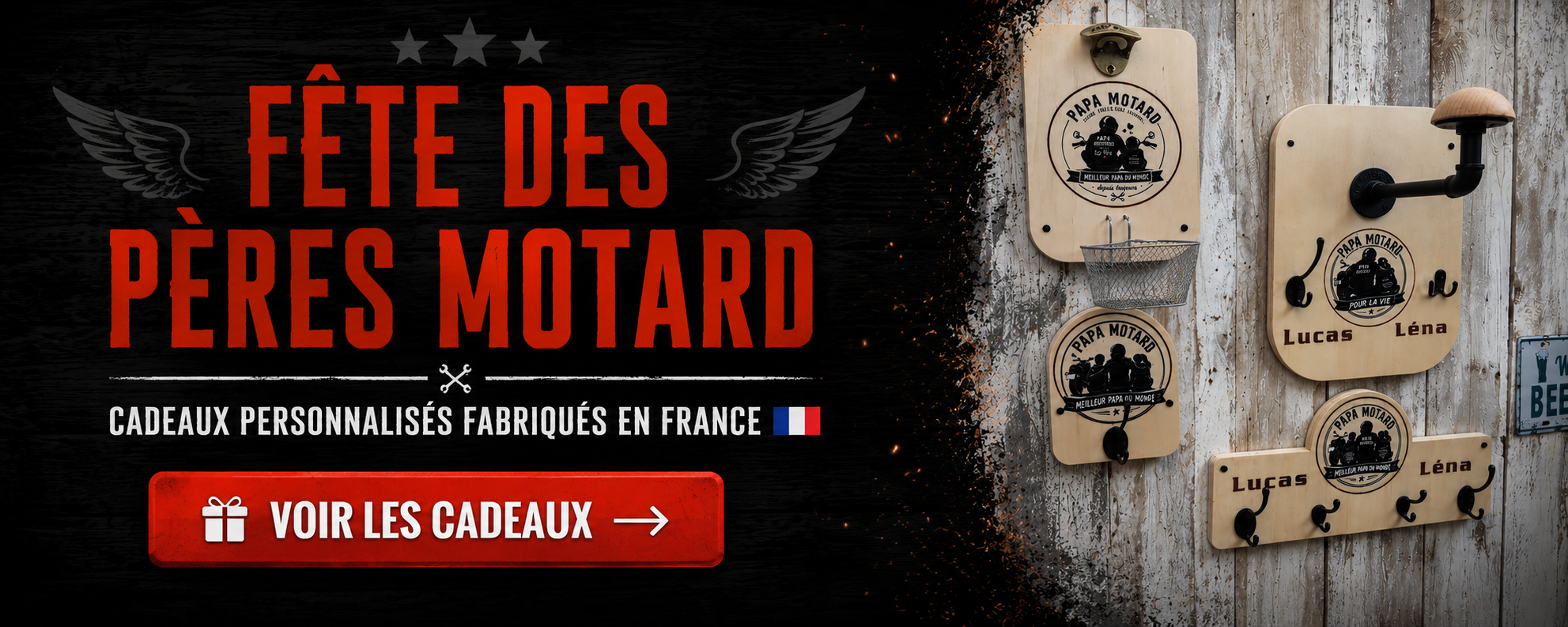 Fête des pères motard - Cadeaux personnalisés