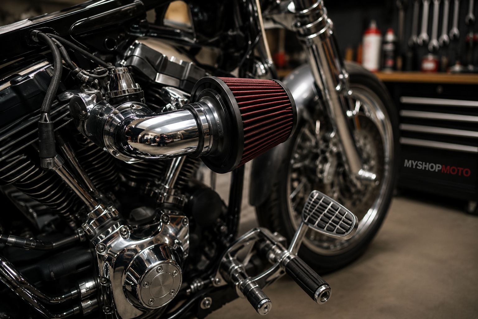 Filtre à air type cornet moto sport - entretien