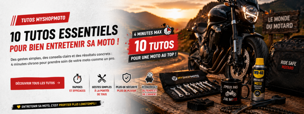 10 tutoriels entretien moto en 4 minutes chrono - MyShopmoto