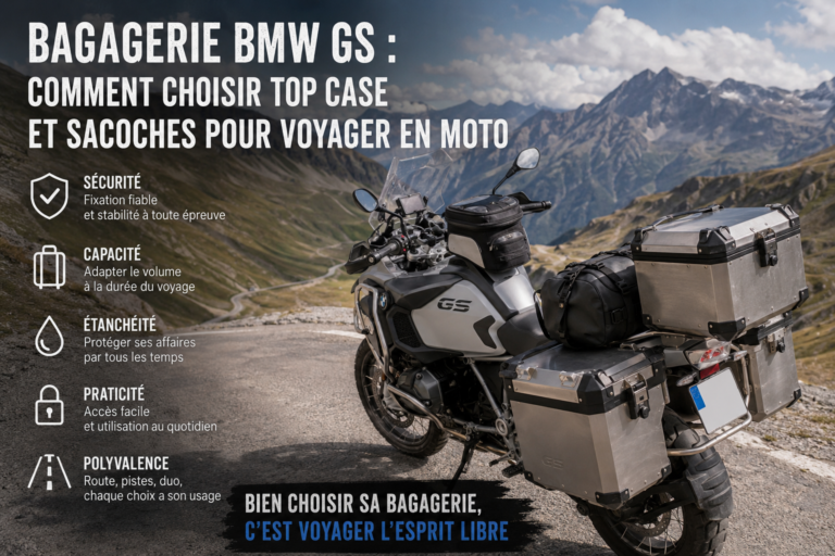 Bagagerie BMW GS : comment choisir top case et sacoches pour voyager en moto