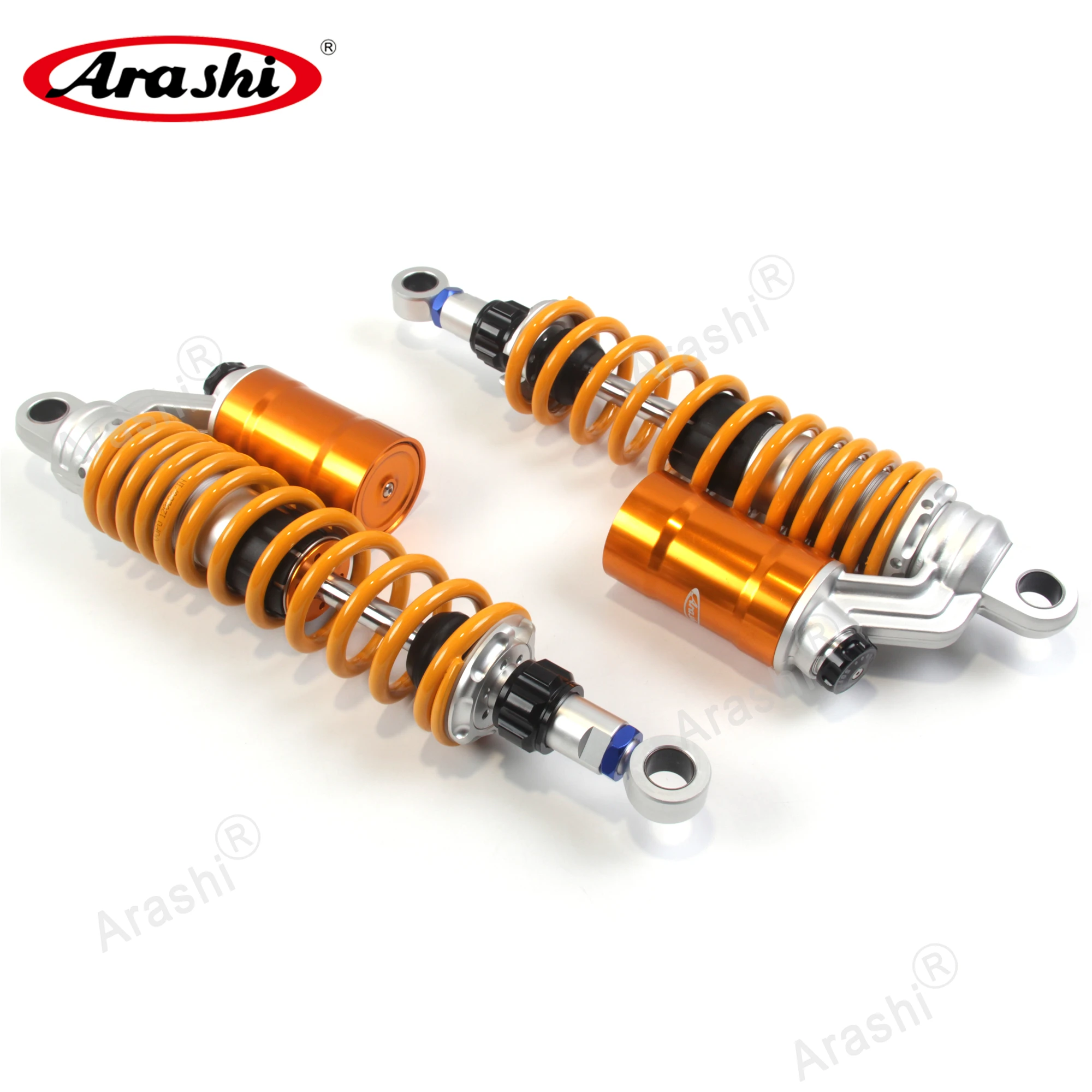Amortisseur arrière Arashi à azote 330mm universel pour motos de route et vintage pack de deux – Image 4