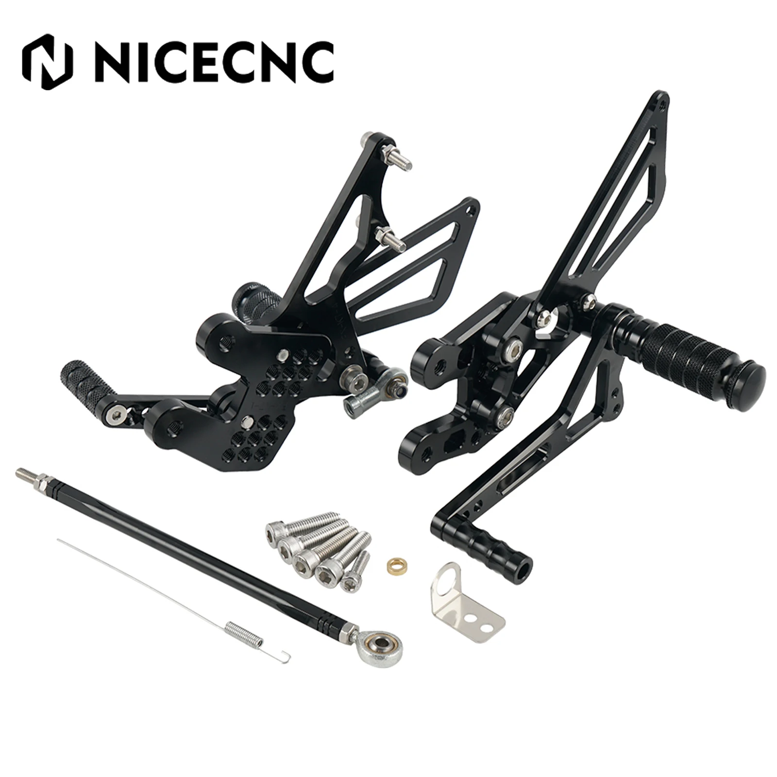Repose-pieds réglables pour Suzuki GSXR1000 K7 K8 2007-2008 - Noir – Image 2
